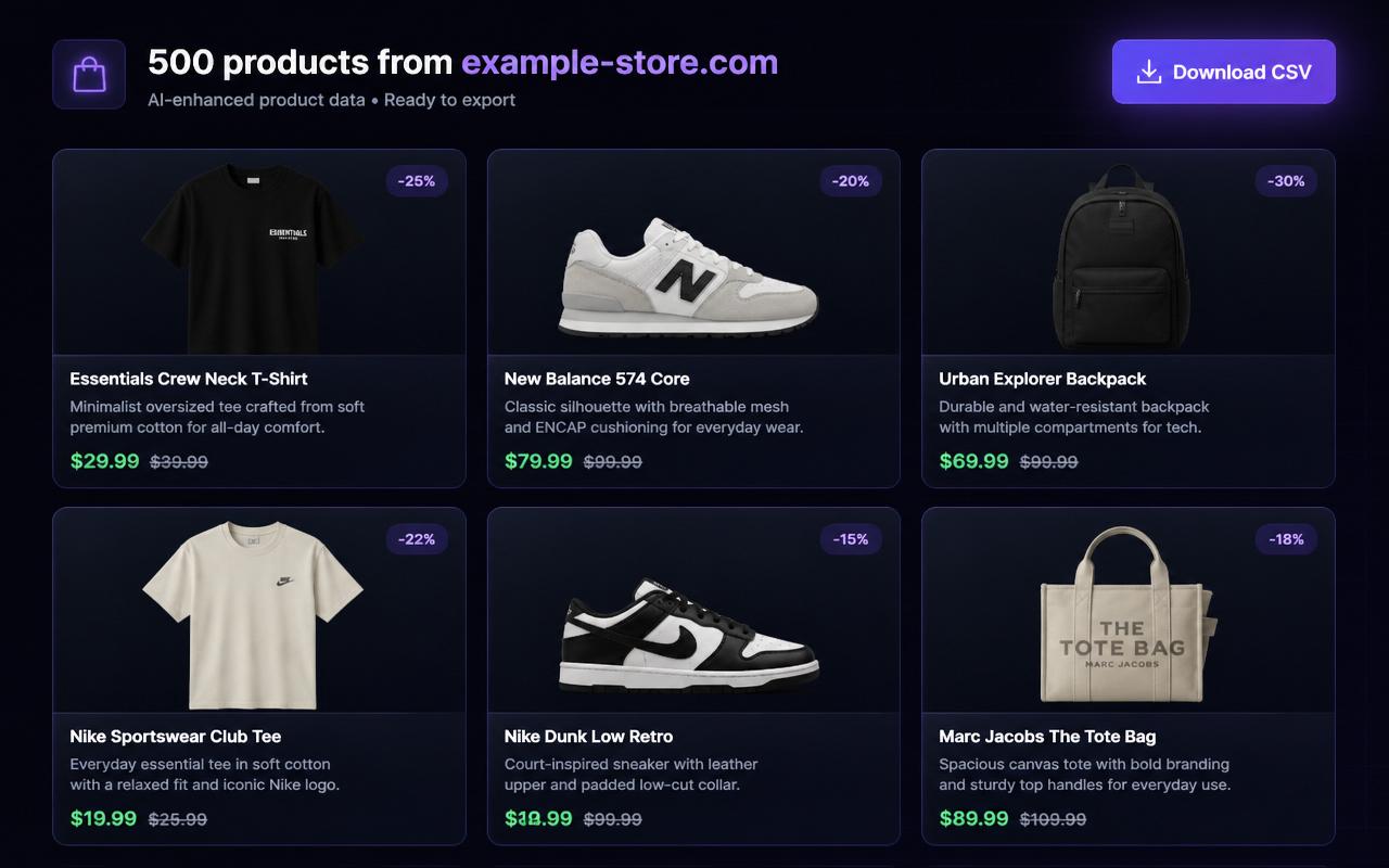 Browse & export results